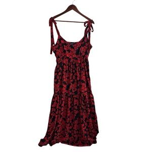 Floral Red Maxi Dress